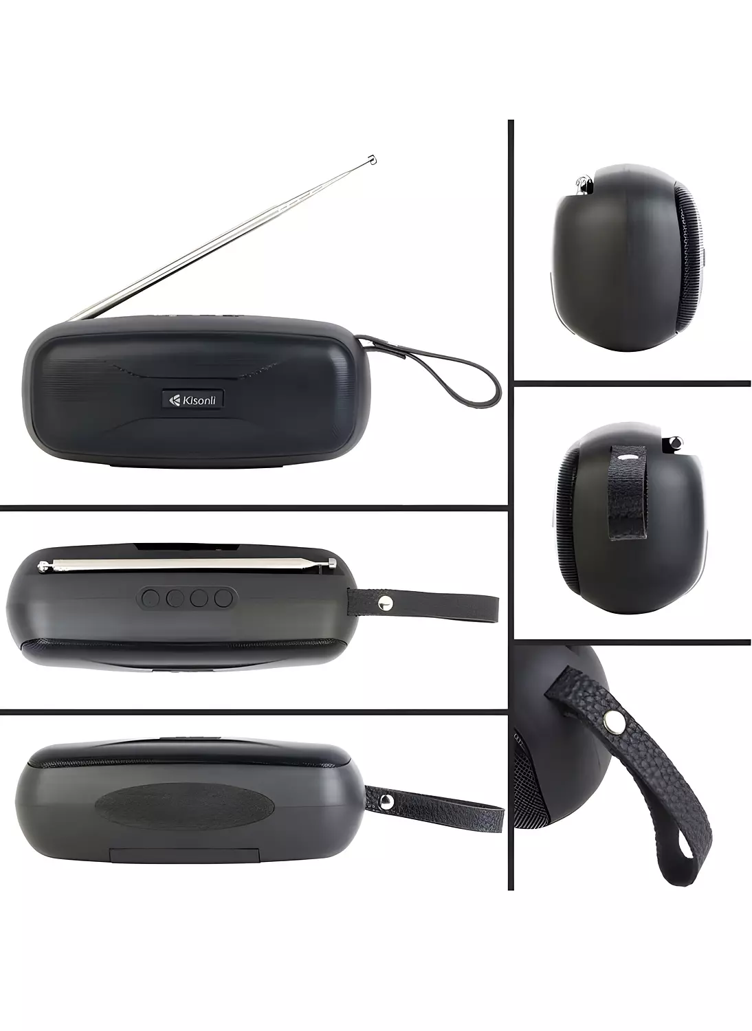 Kisonli VS-21 5W Bluetooth Speaker, 800mAh Battery, USB and TF Card Support - black 5