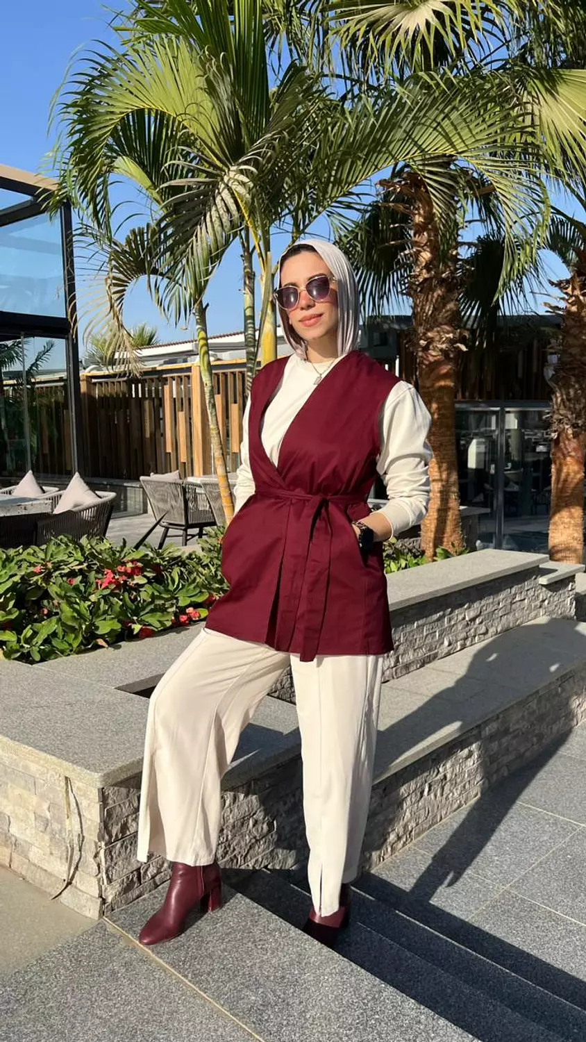 Dalida Trench Jacket Burgundy 5