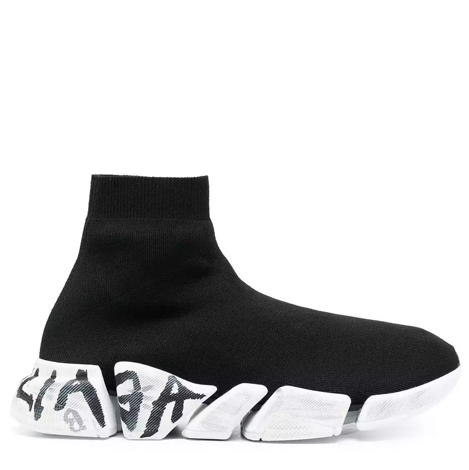 Balenciaga Speed 2.0 Graffiti Recycled Knit Black image