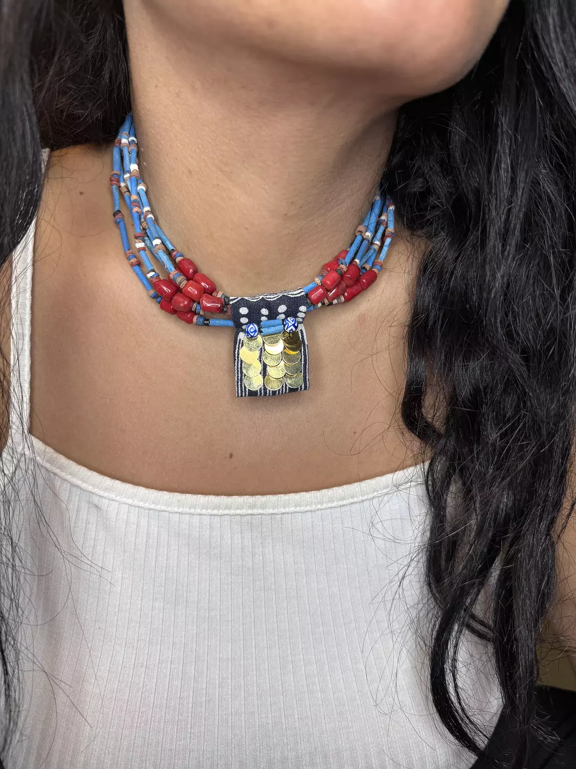 Multi Rows Clay Beads Necklace image