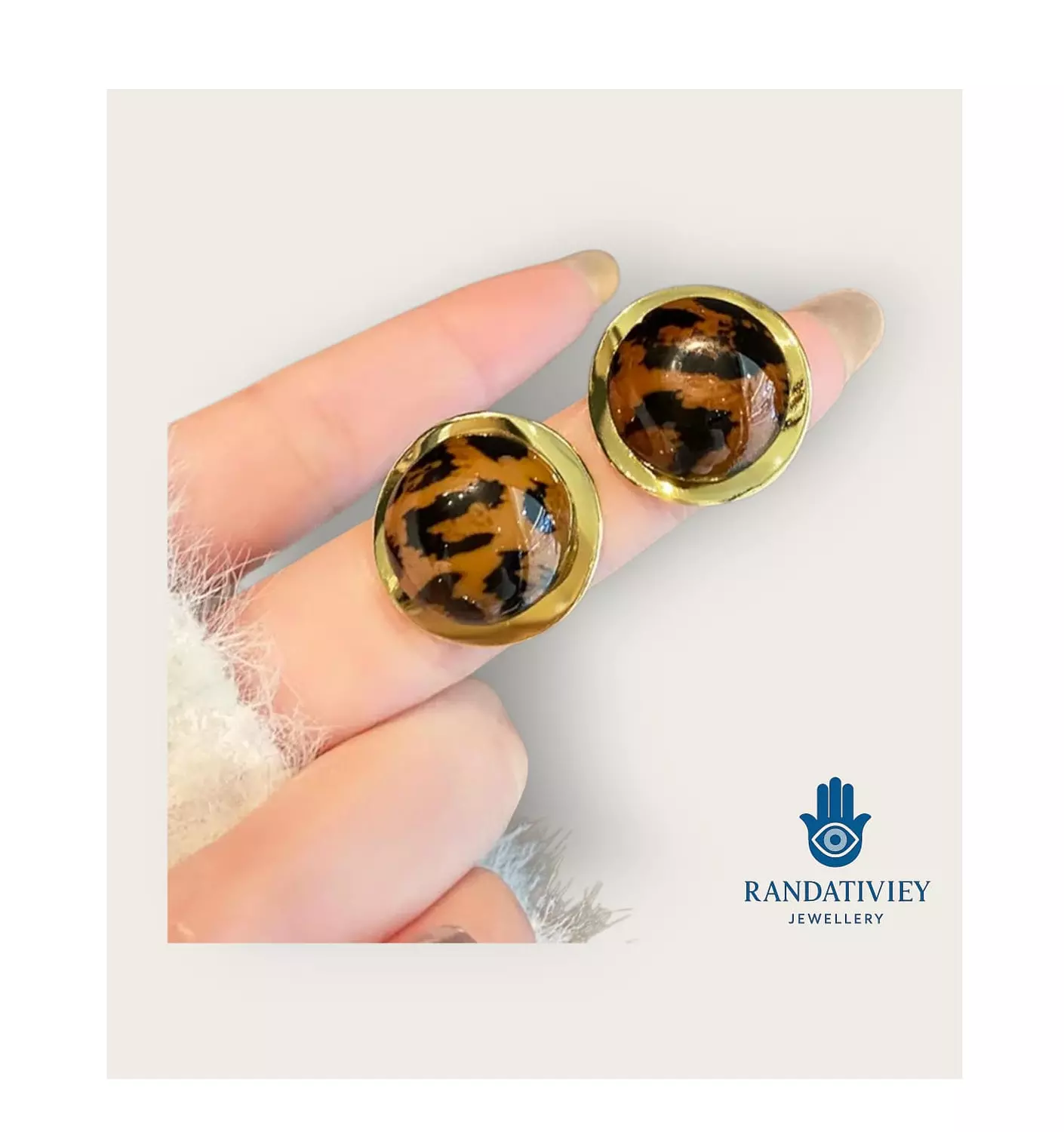 Tortoiseshell Statement Stud Earrings 🐾 hover image