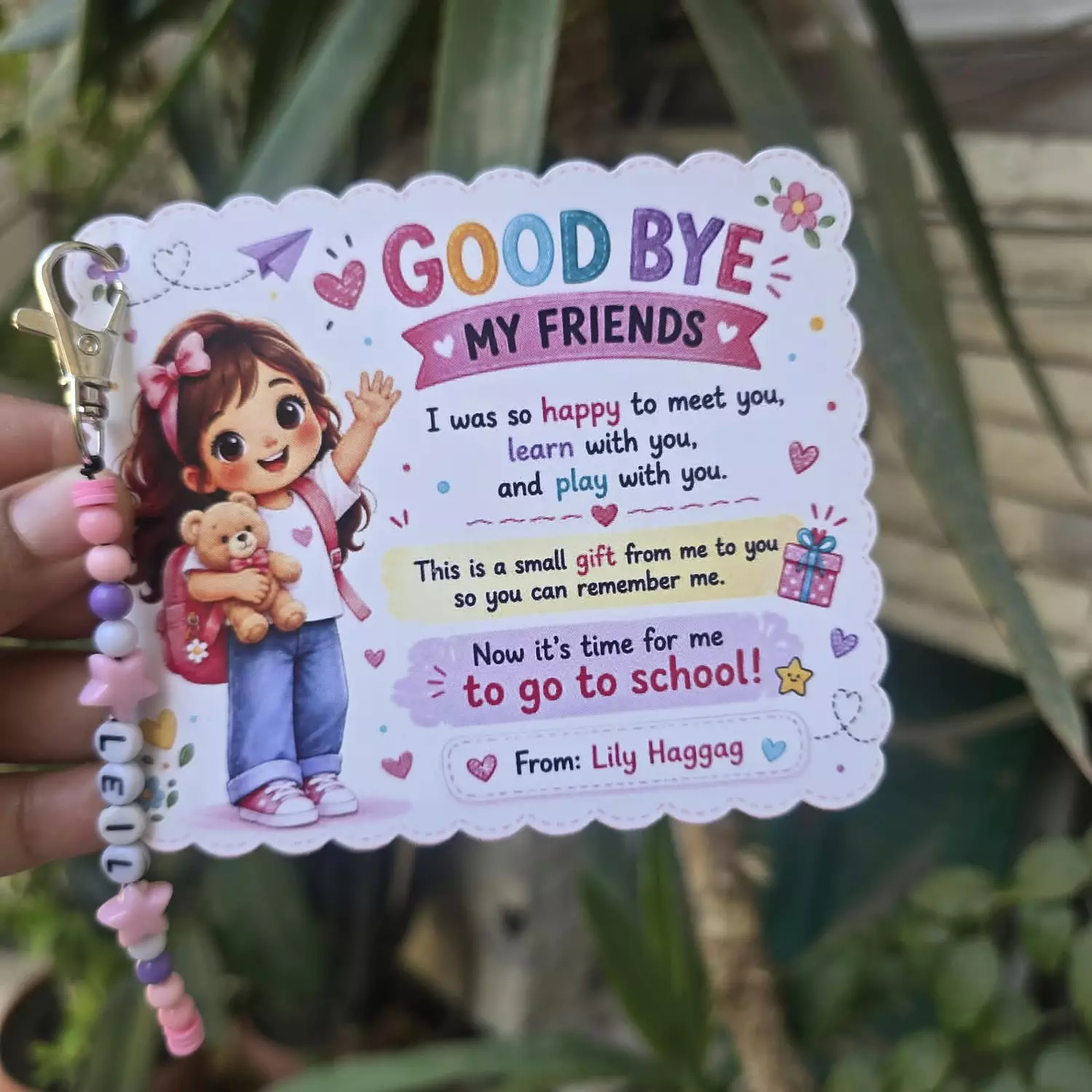 Nursery Goodbye Chain Card image