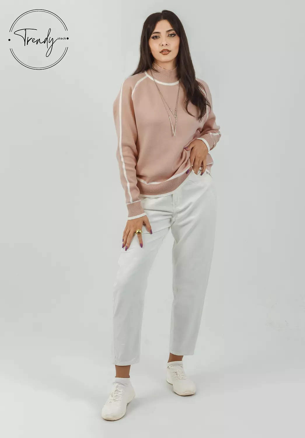 Wool Plain Pullover  1