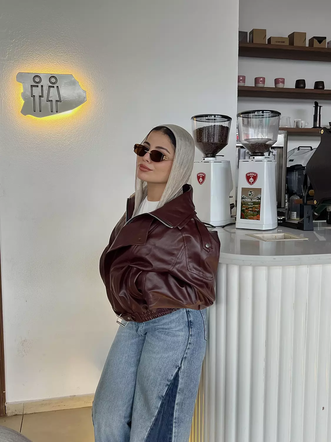 leather jacket hover image