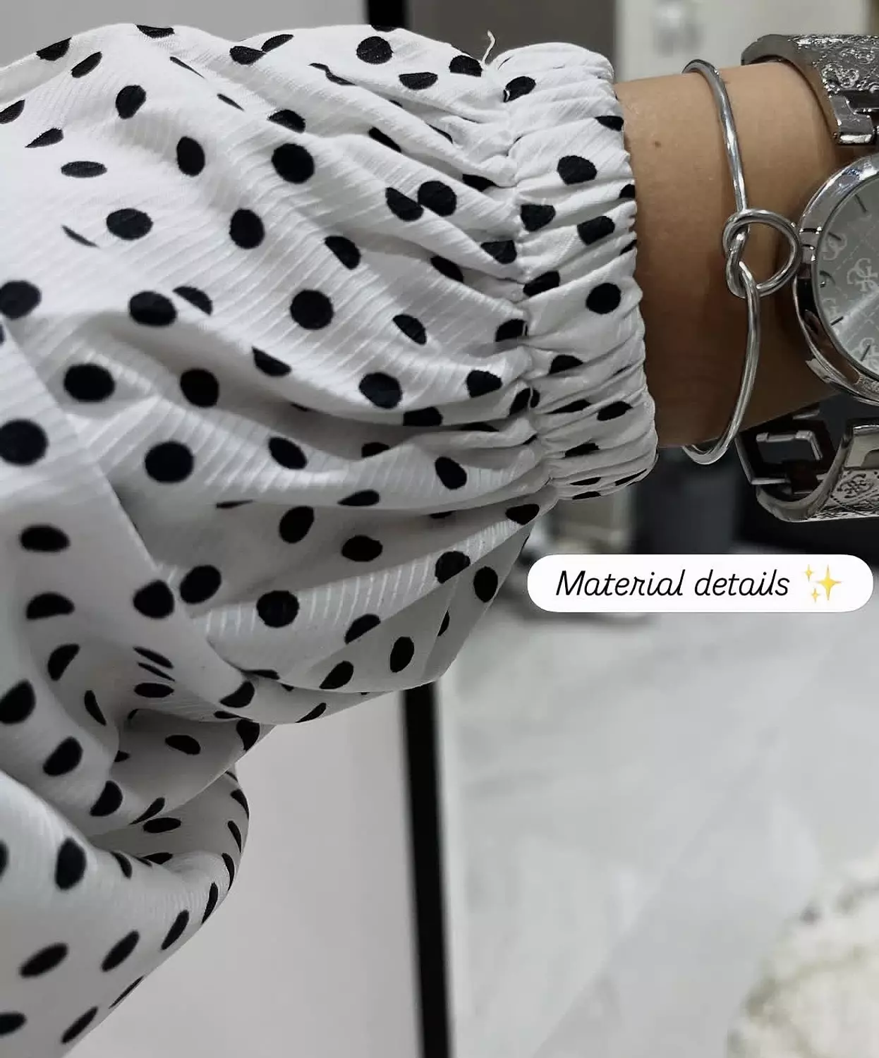 Ruffled Polka Dots Blouse 🤍  8