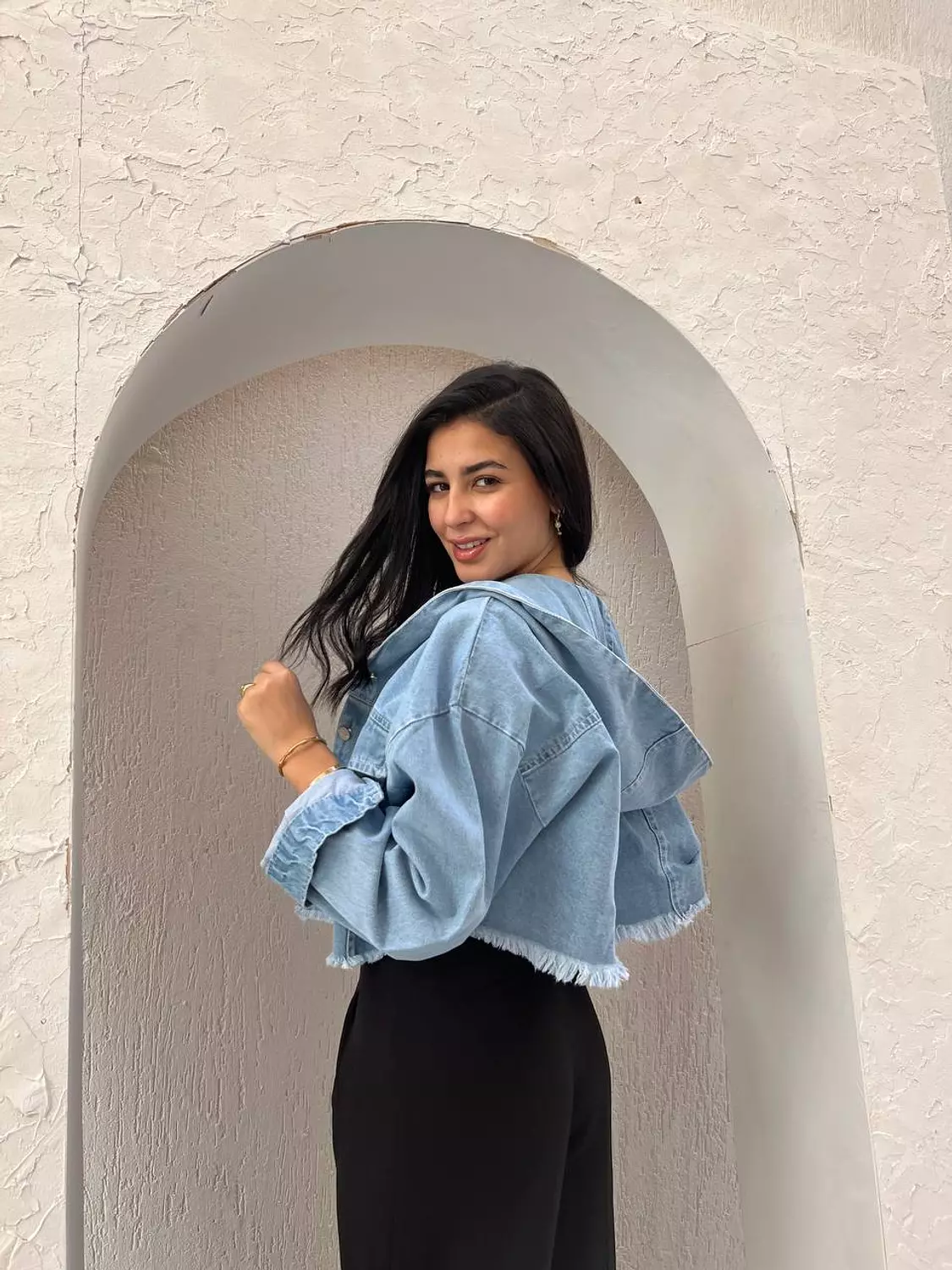 Hooded cropped jacket  6