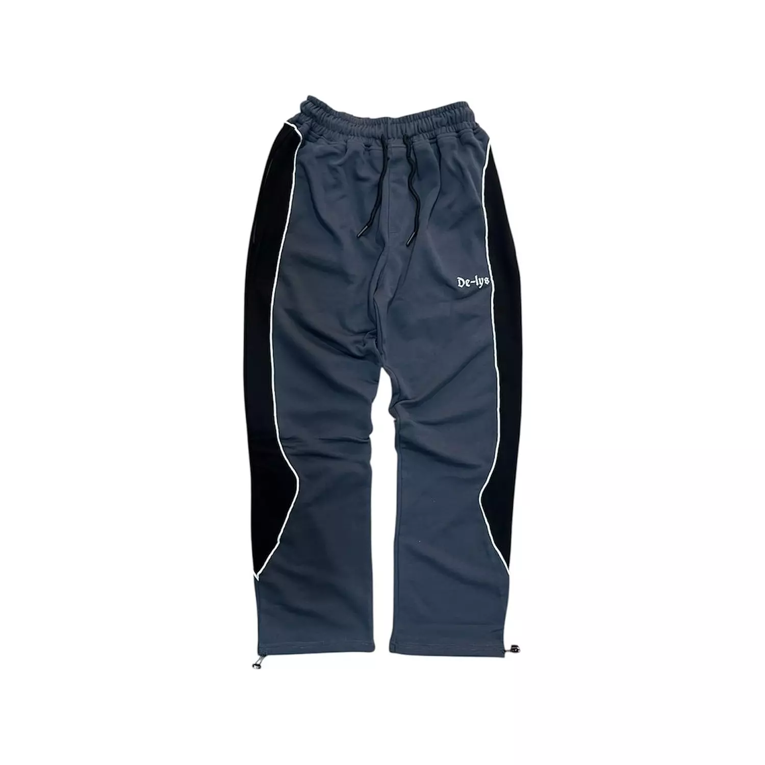 De-lys slices  box fit suit Black & Grey with white stripe 8