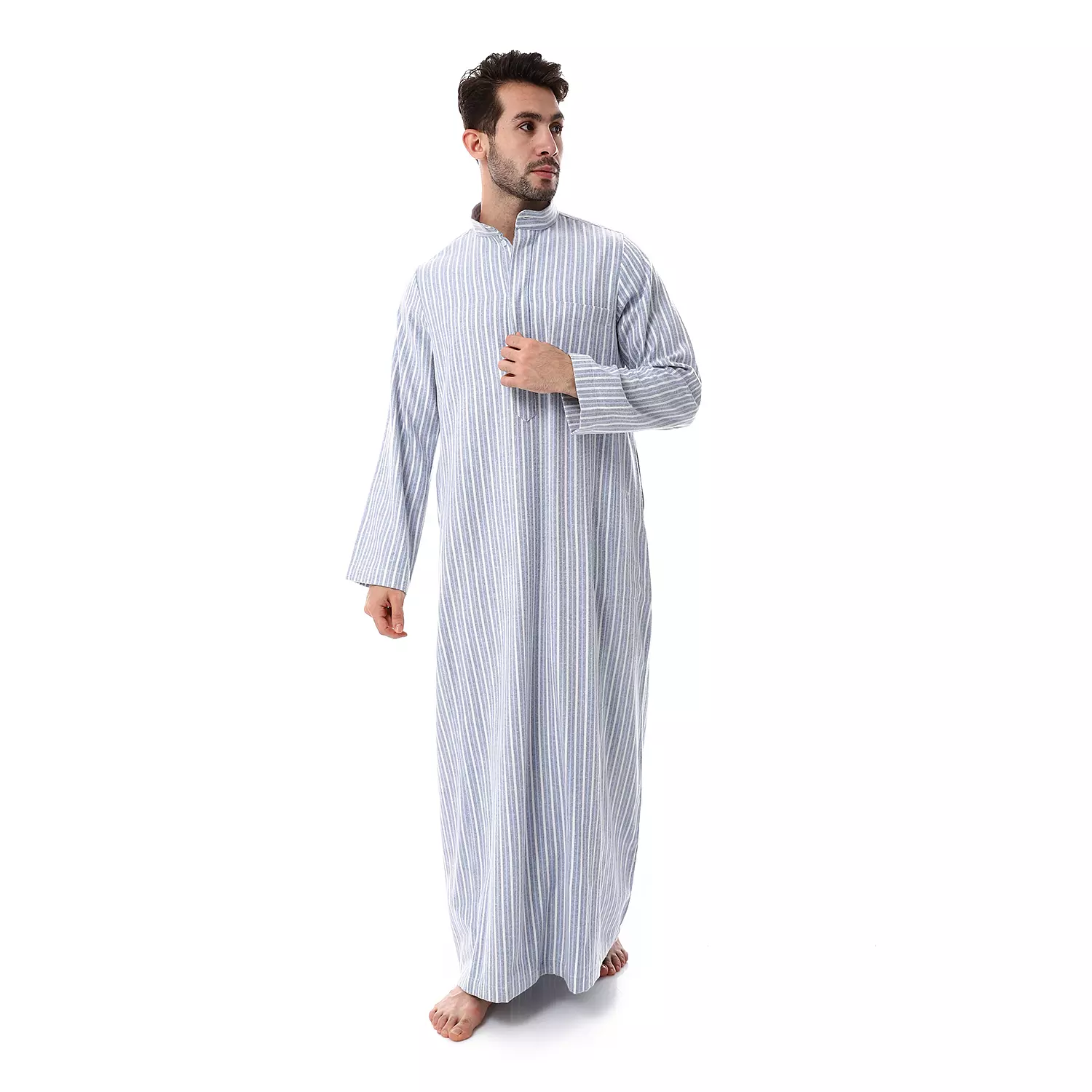 Shorto جلابيه رجالي كستور -24 -4 - أزرق فاتح / أزرق / أبيض - 2341 image
