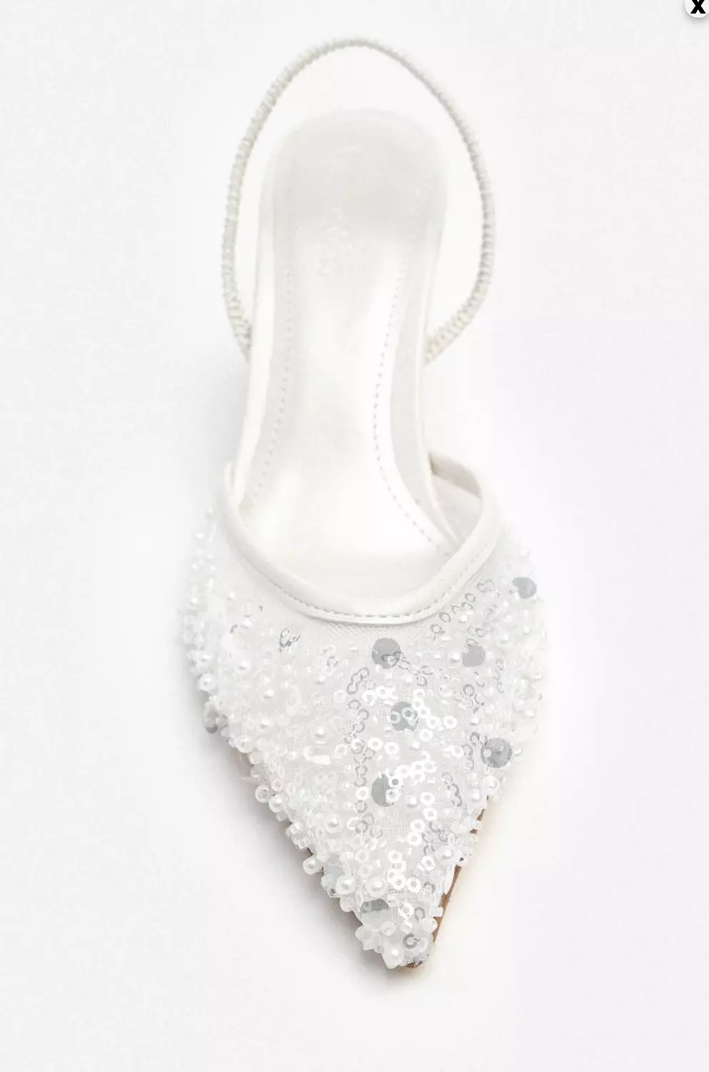 Mesh Slingback Heel 10