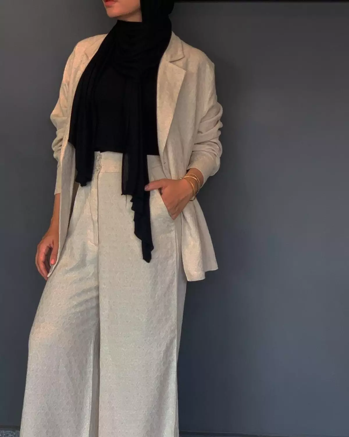  Beige linen set  image