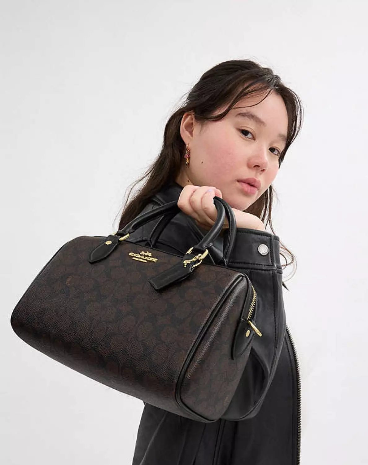 Coach Rowan Satchel Bag In Signature Canvas 2
