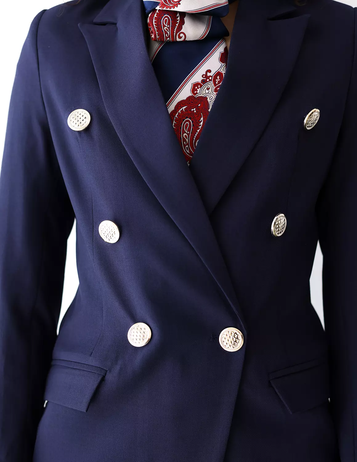Navy Shadow double breasted blazer 2