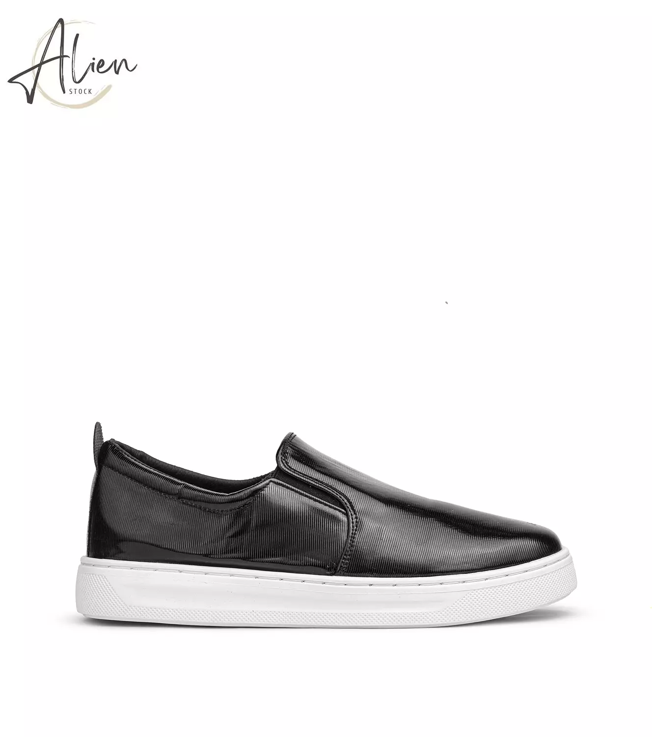 Generic Black leather Slip-on Lightweight Casual Women  image