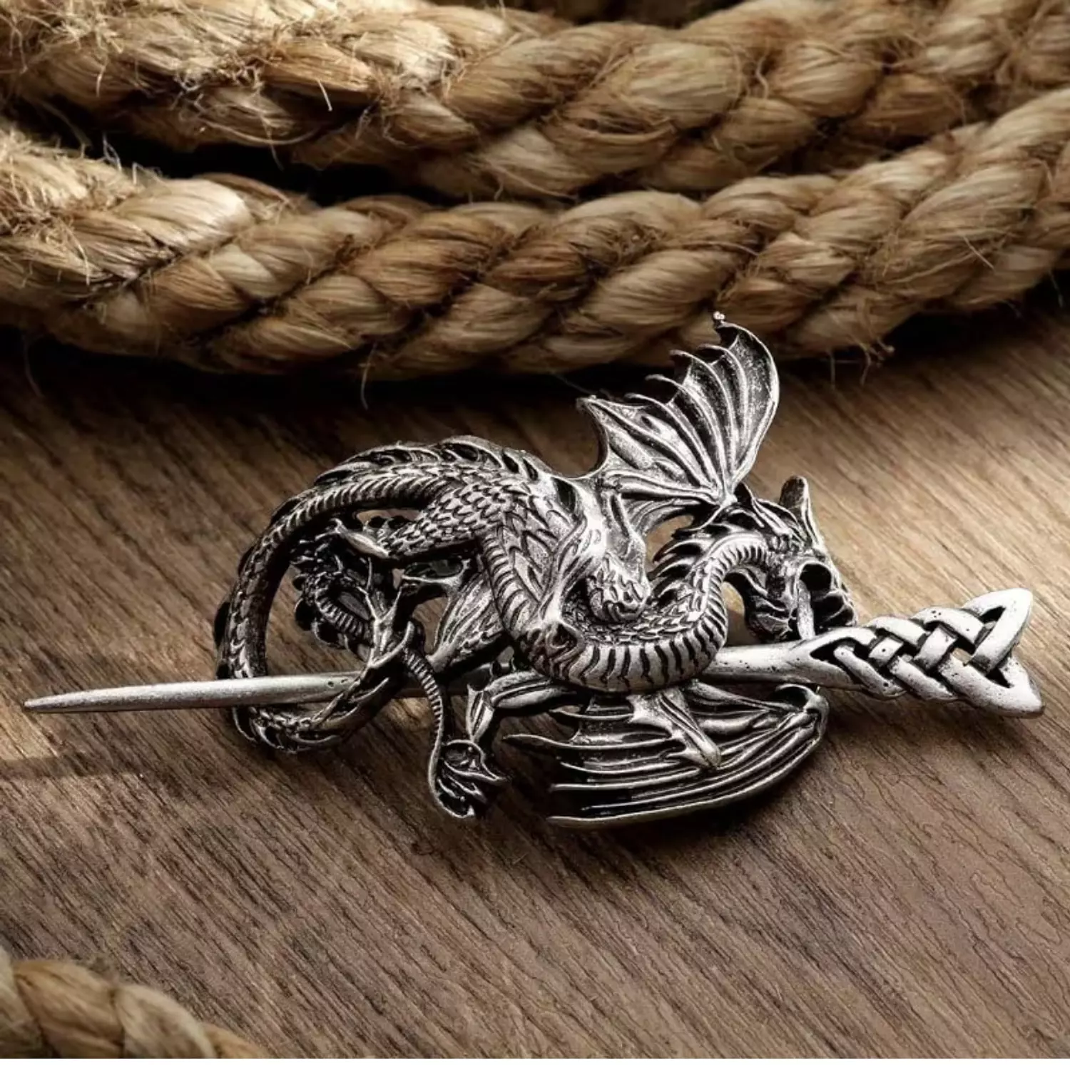 Viking Dragon Set ( Pin + Barrette ) 4