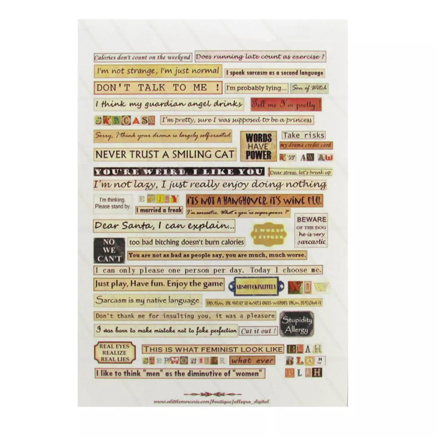 Stickers With Quotes designs - A5 24