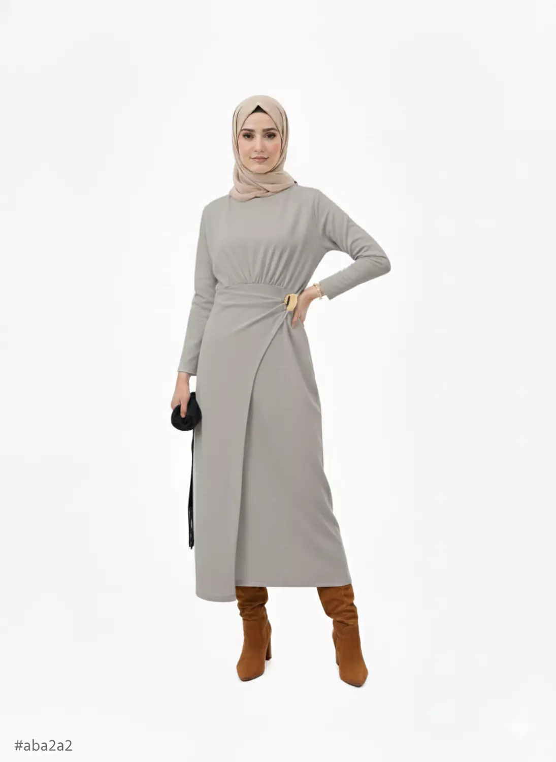 Charming Long Wrap Dress 2