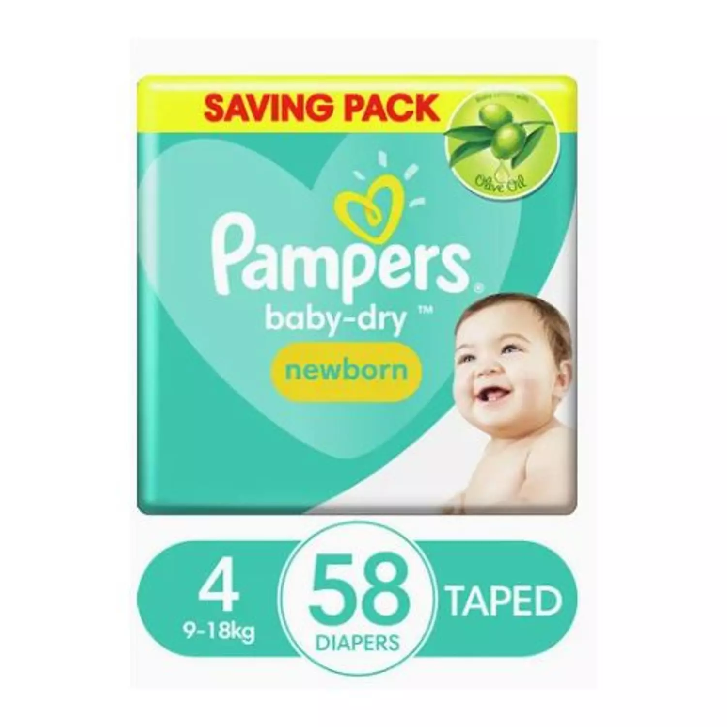 PAMPERS BABY-DRY SIZE 4 - 58 PCS  image