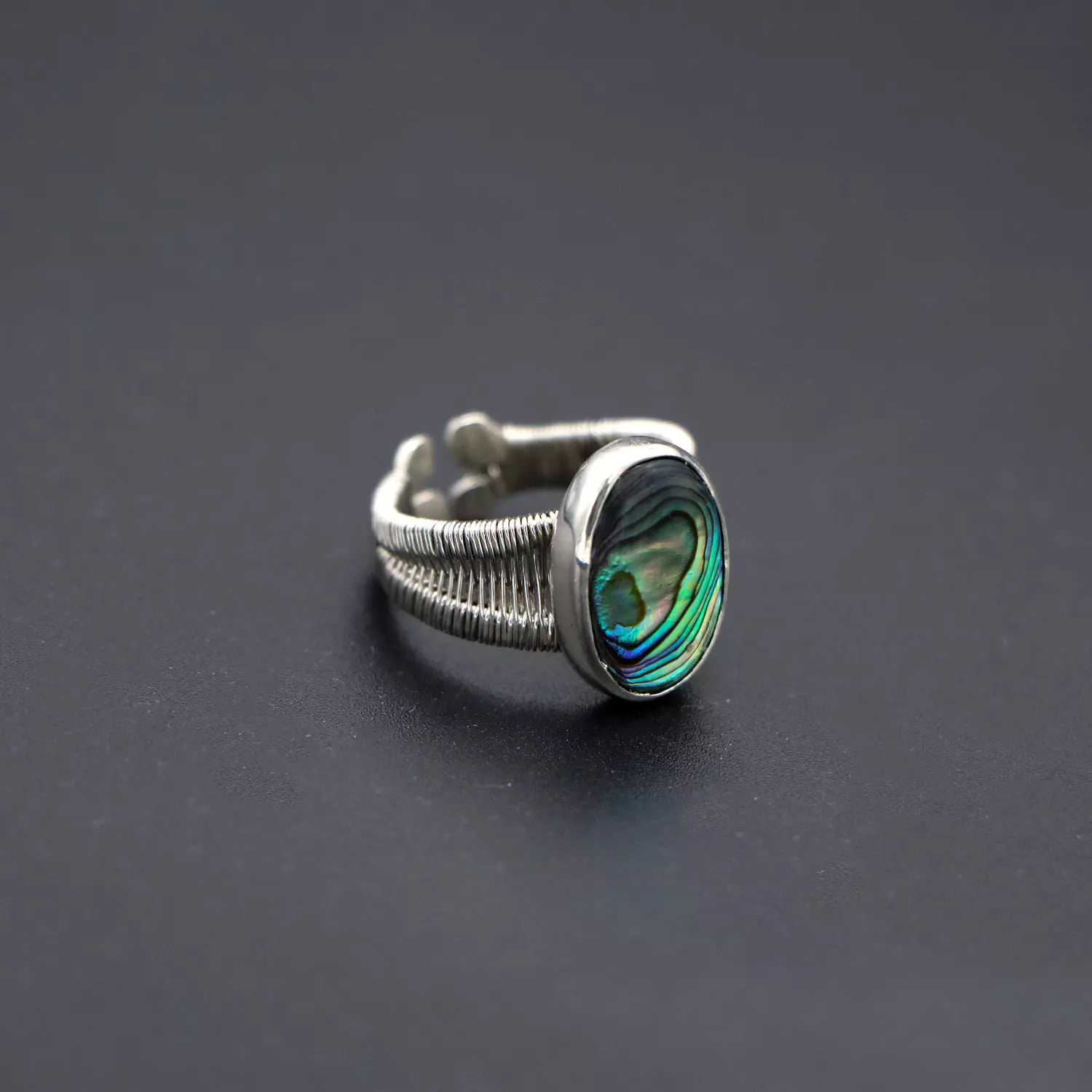 Wire wrapped silver 925 with abalone shell  image