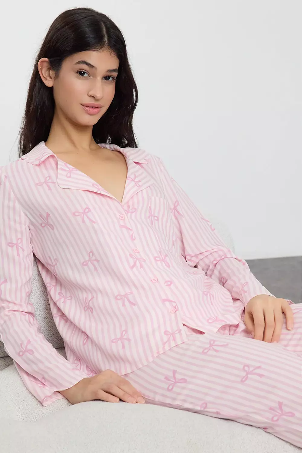 Luna Bow Pajama Set hover image