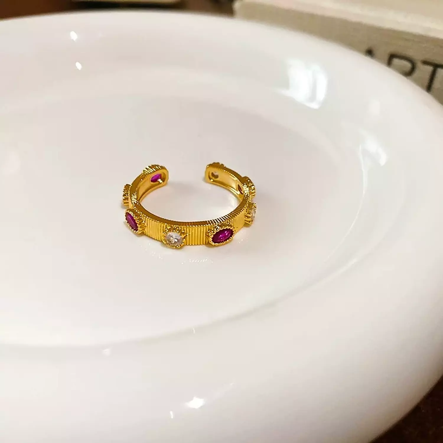 Colorful Zircon ring hover image