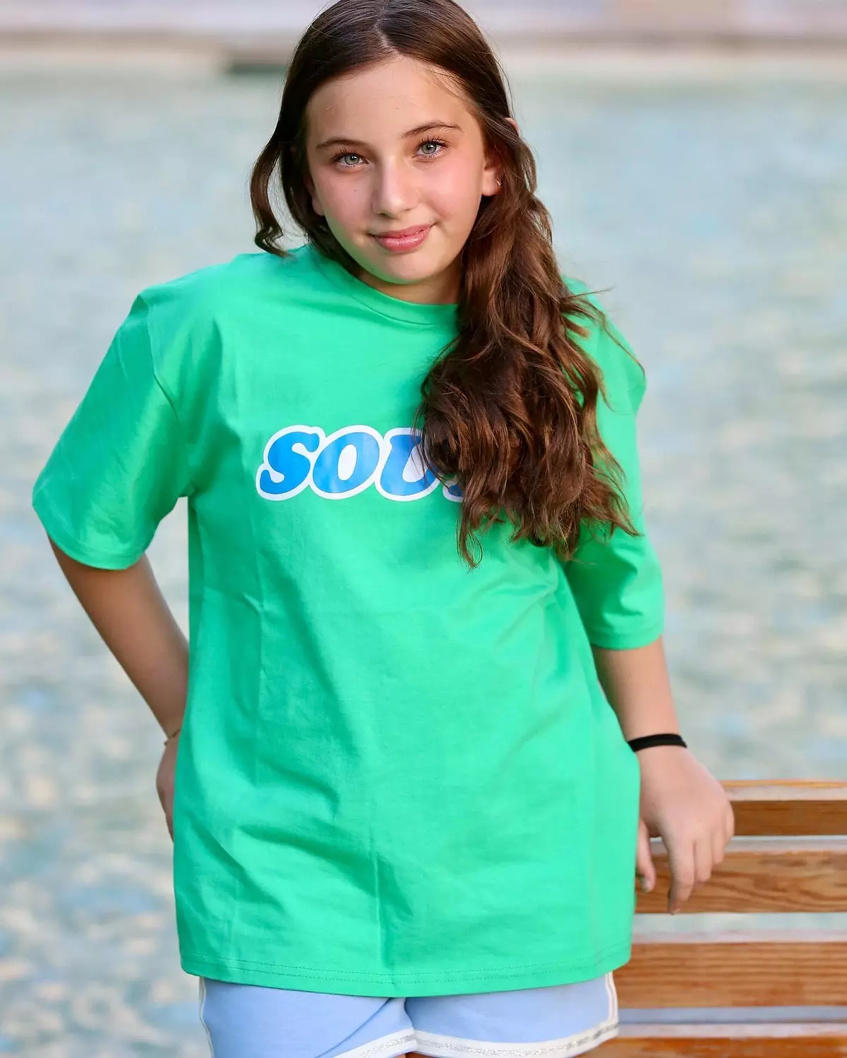 SOUTH Unisex Original South printed emerald green cotton T-shirt image