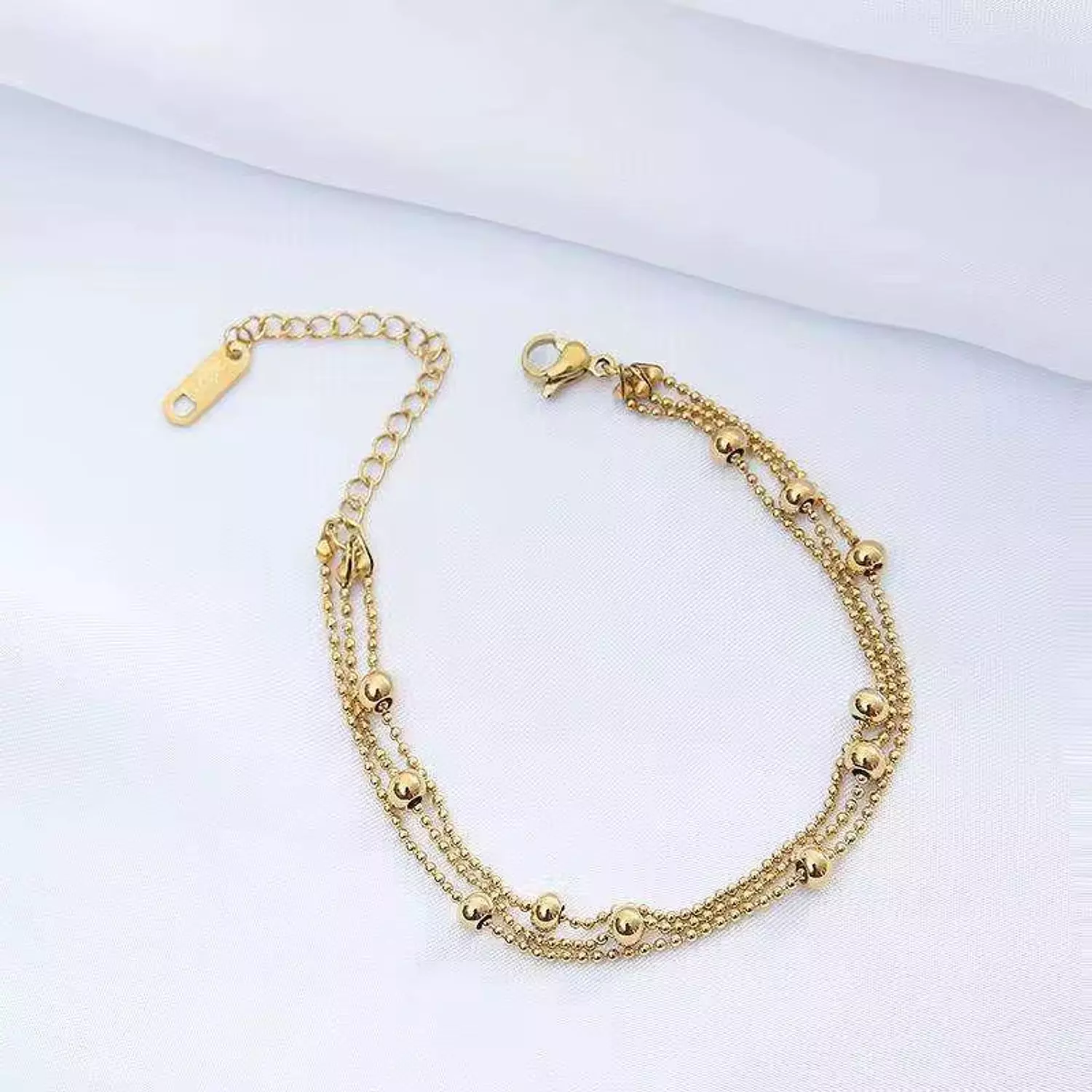 Multilayers beaded Anklet hover image