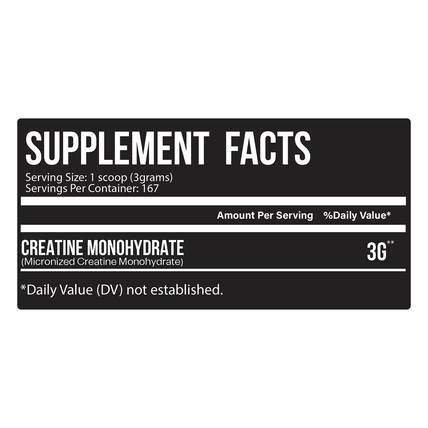 LLS Creatine Monohydrate – 500 g | 167 Servings | 100% Micronized hover image