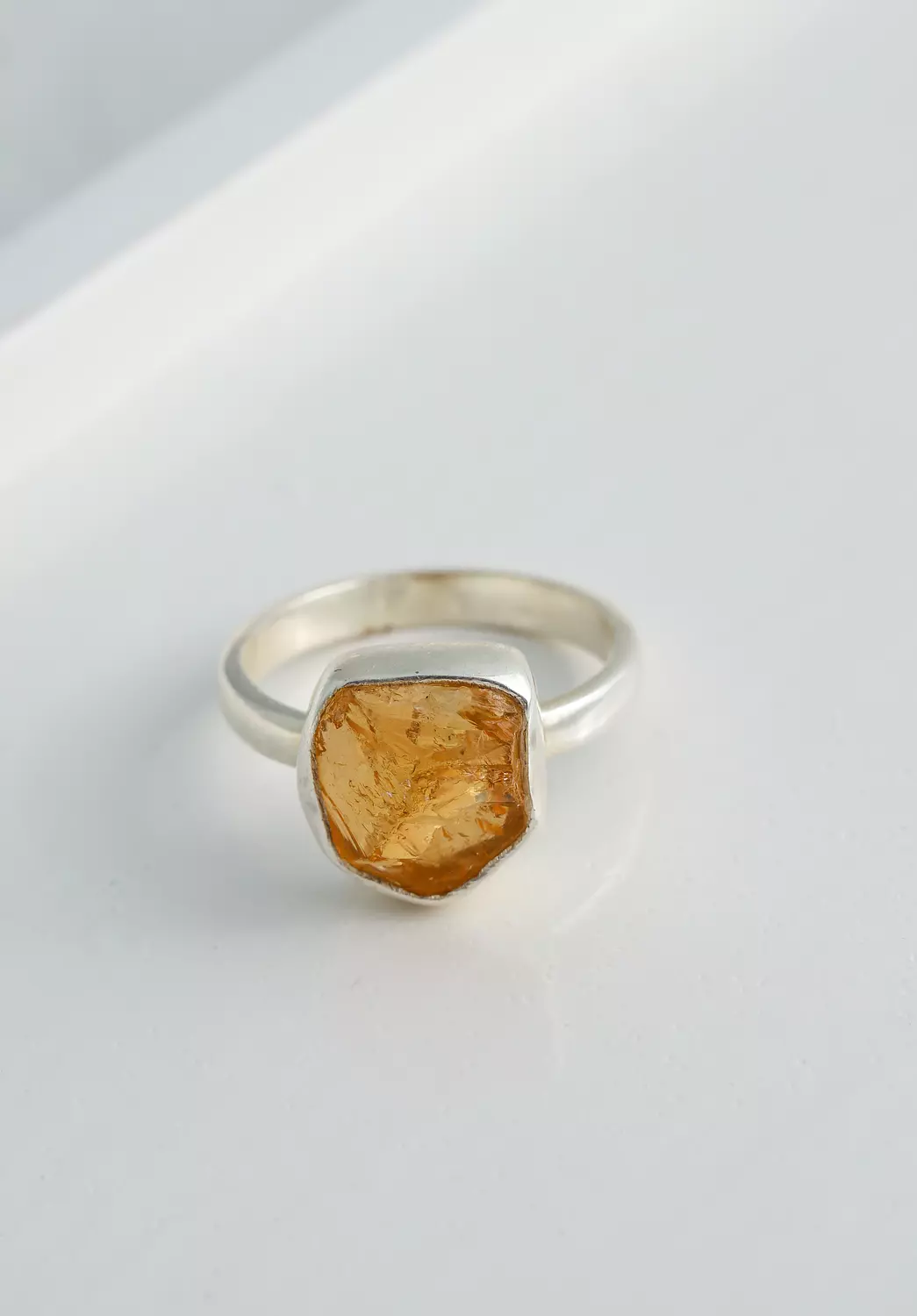 Raw Citrine ring hover image