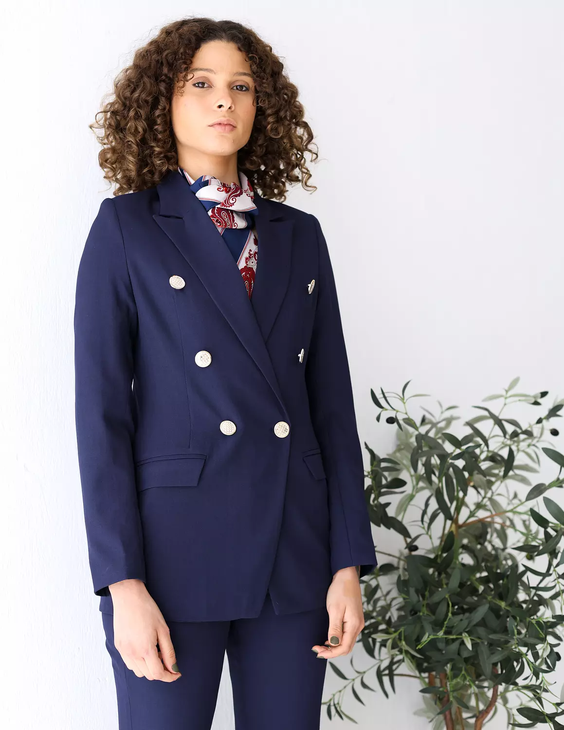 Navy Shadow double breasted blazer 10