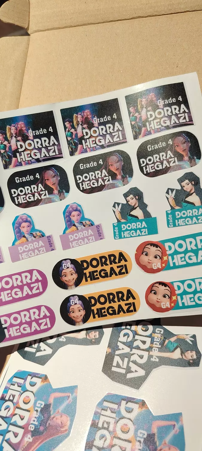 Kpop demon hunters School Labels Stickies 1