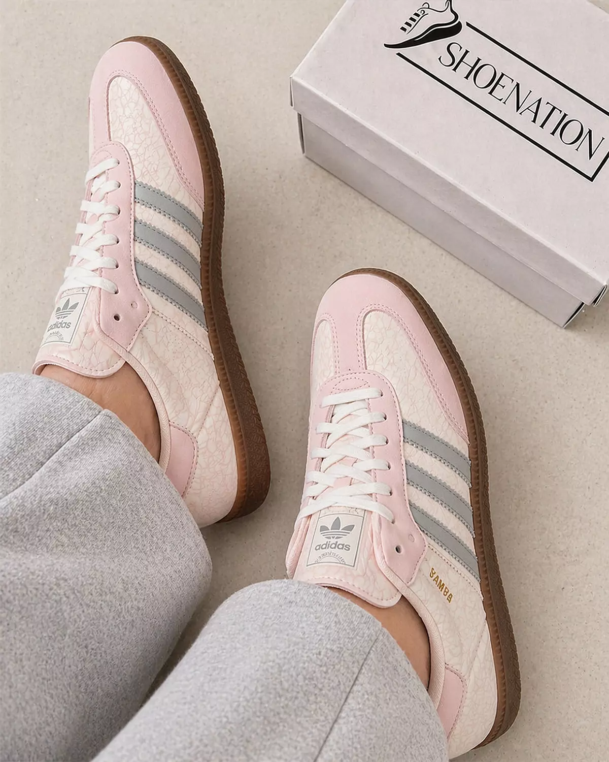 Women’s Samba Shoes – Pink Marble 5