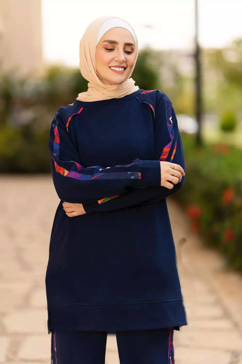 Dark blue cotton suit 2