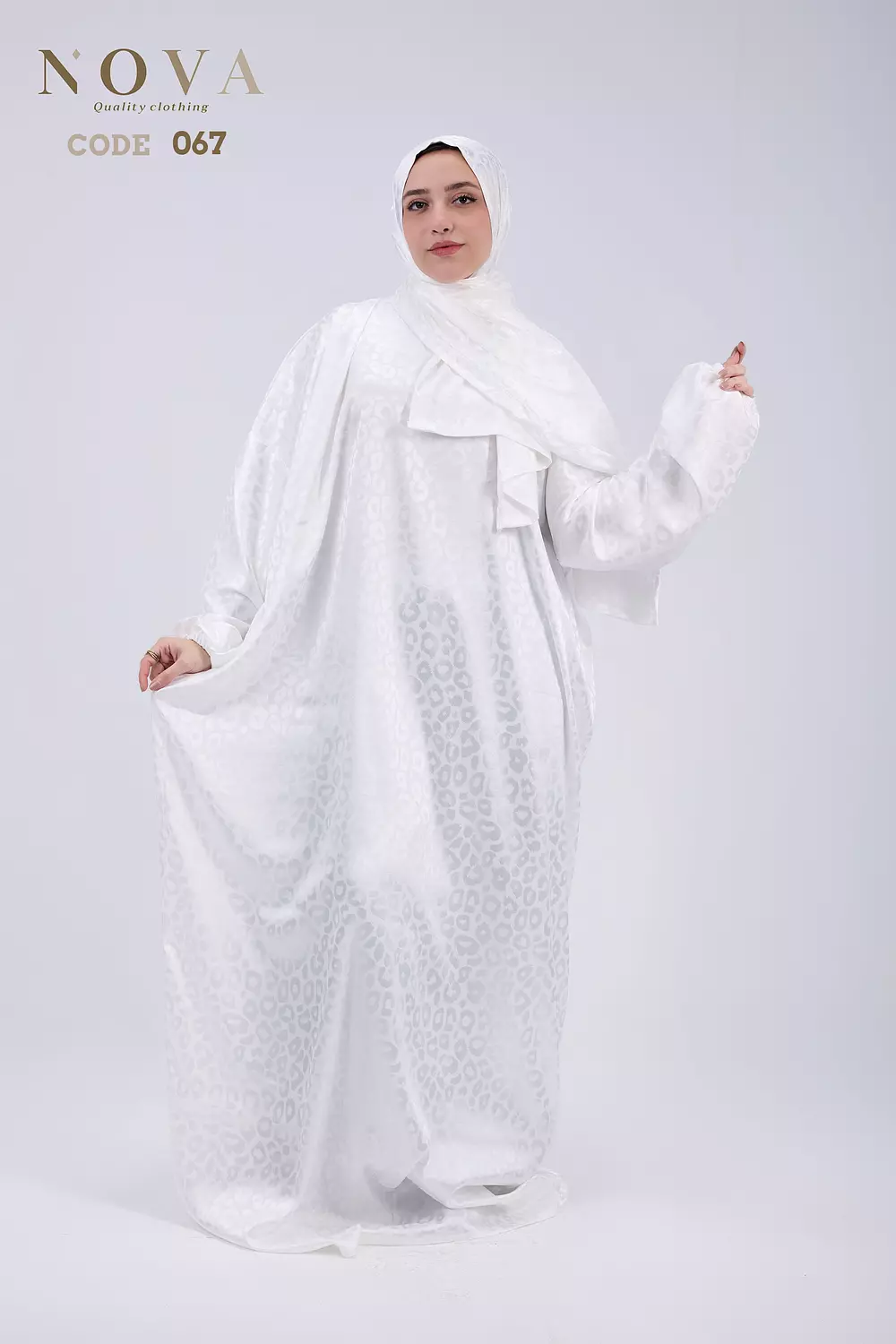 White Jacquard hover image