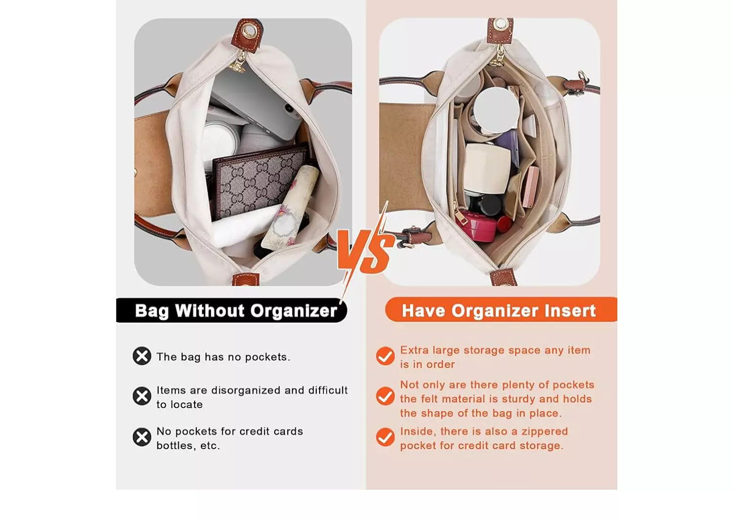 Large organizer for bags 2