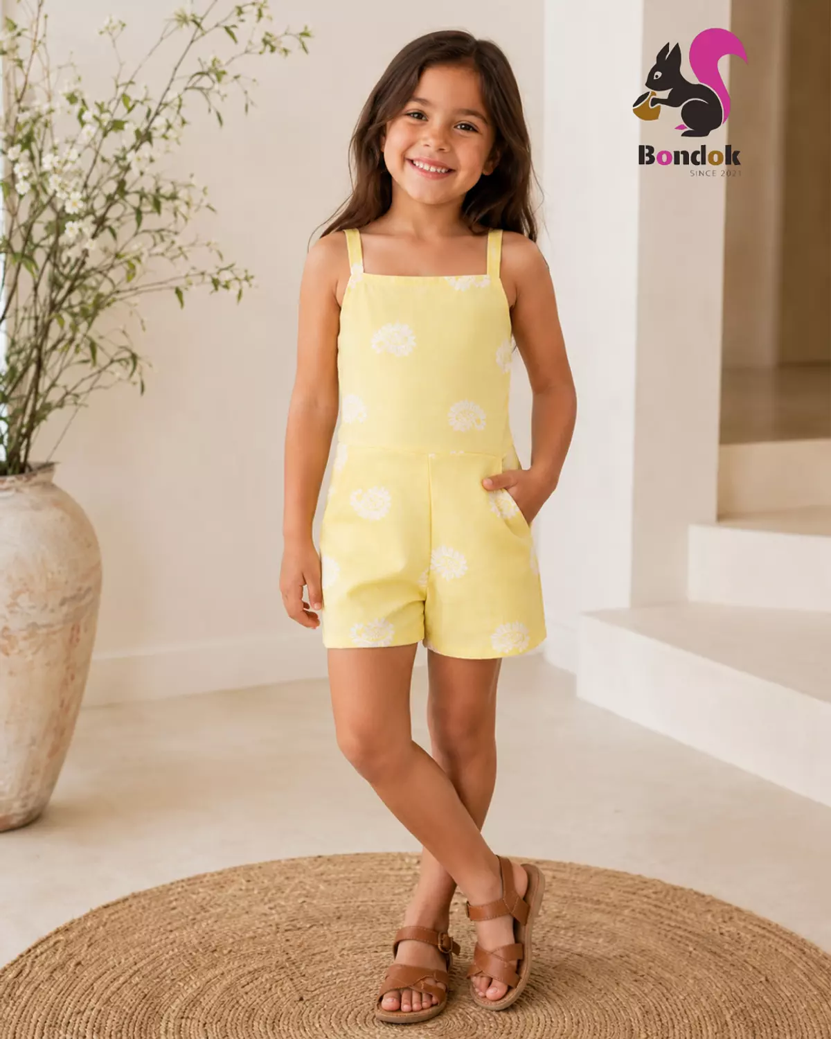 Girls’ Paisley Print Tie-Back Romper  3