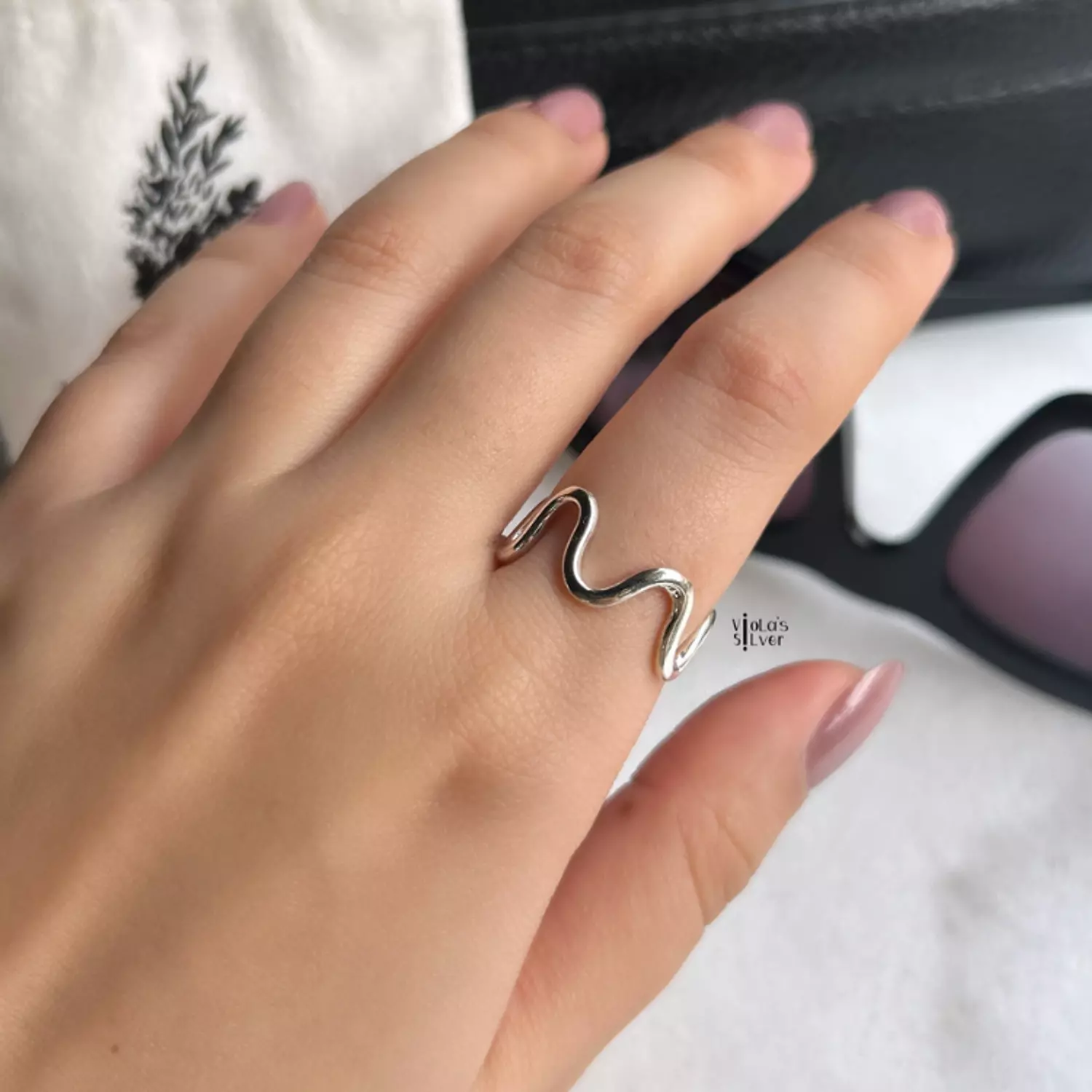 Plain silver ring (01) image