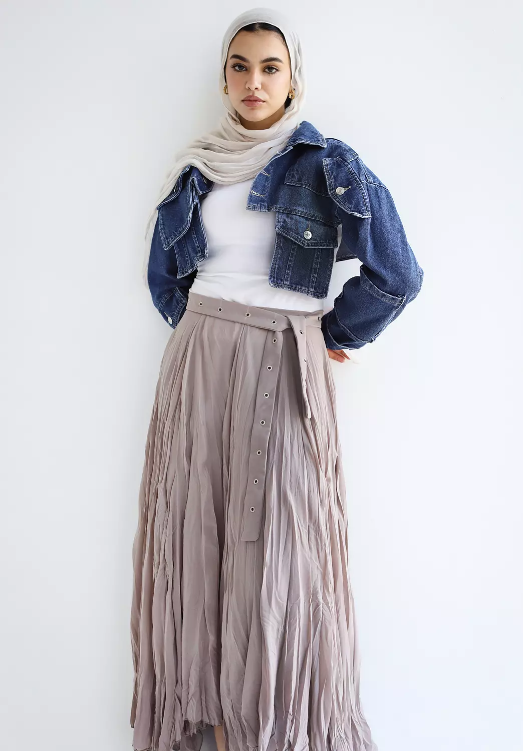 Whisper Skirt in Beige 5