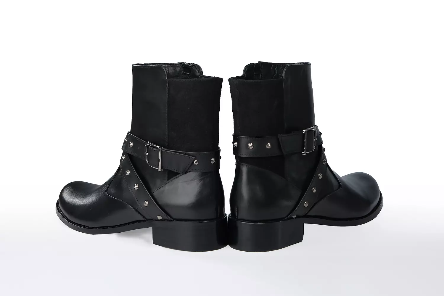 Leather Studded half boot 2