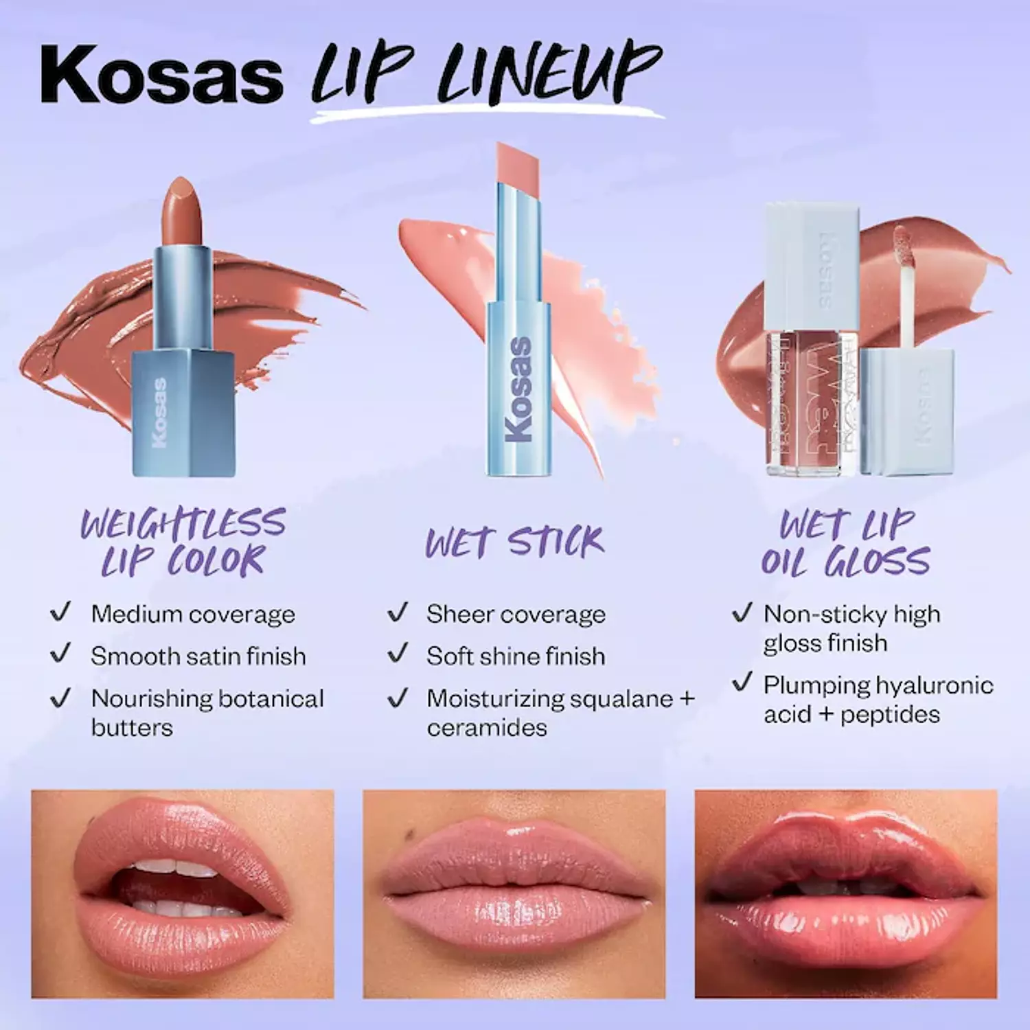 Kosas  Weightless Lip Color Nourishing Satin Lipstick Daydream - cool pink 8