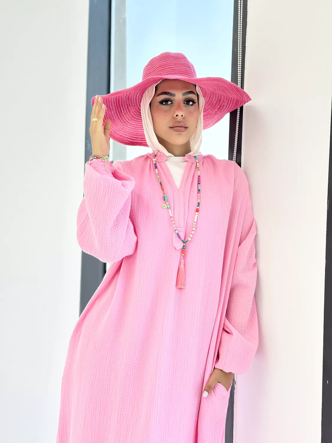 VIBRANT DRESS IN CANDY PINK 1