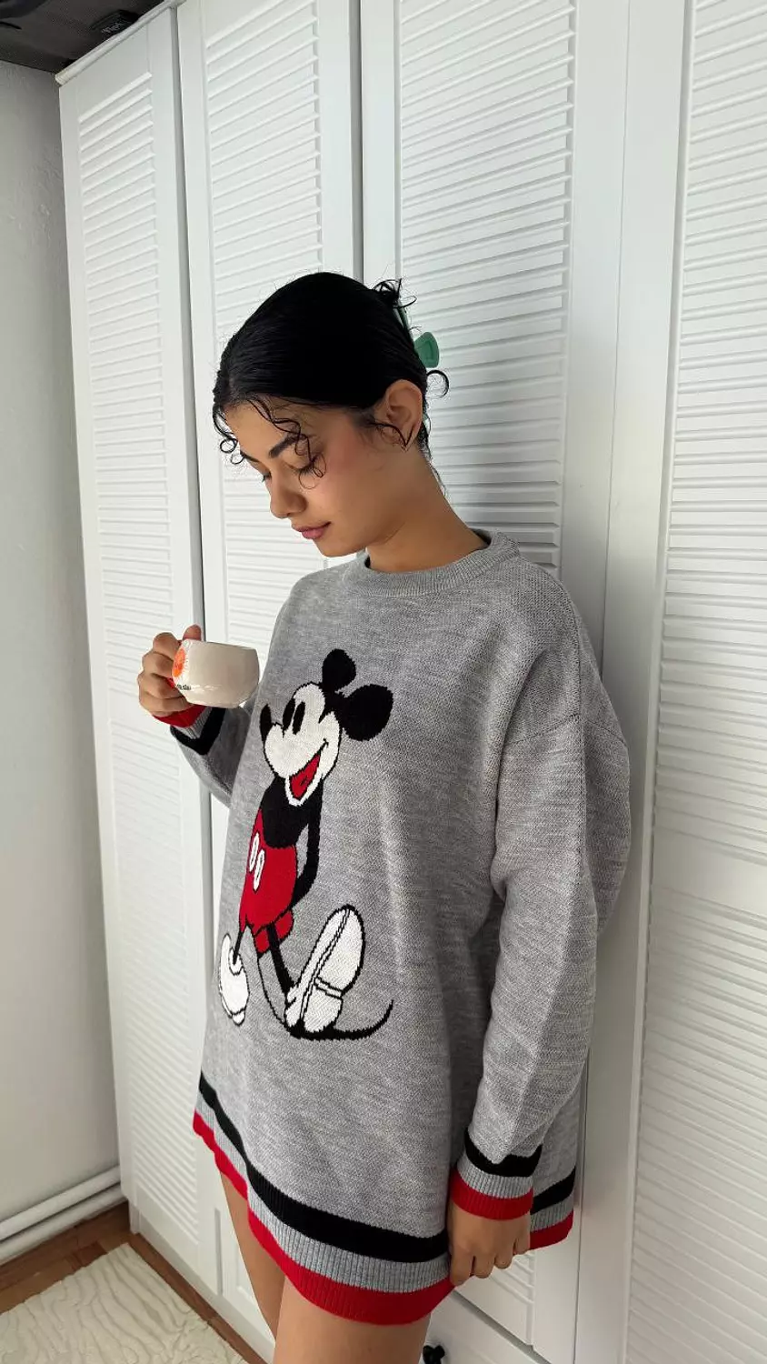 Light Grey Mickey Pullover  image