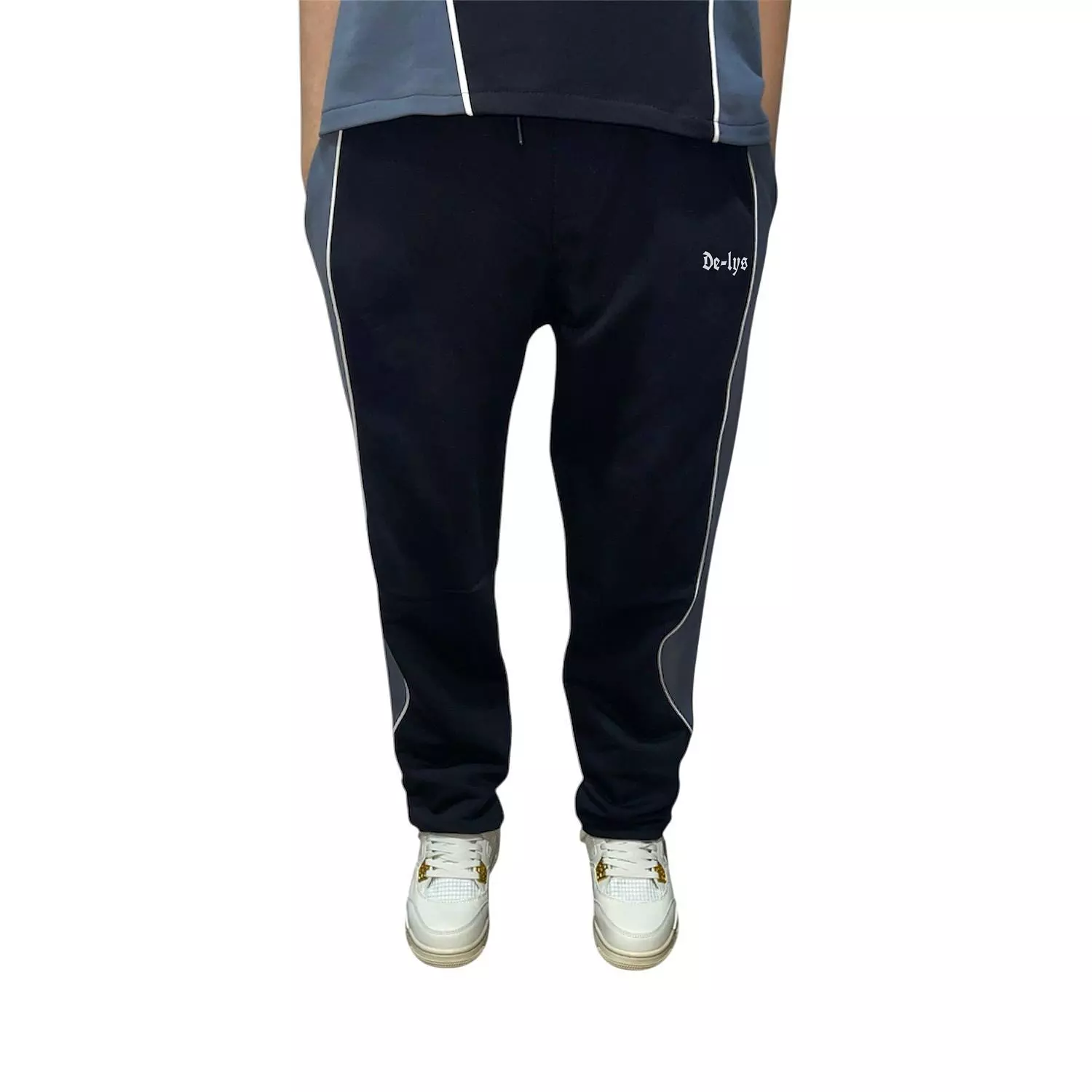 De-lys pants Black & Grey with white stripe image