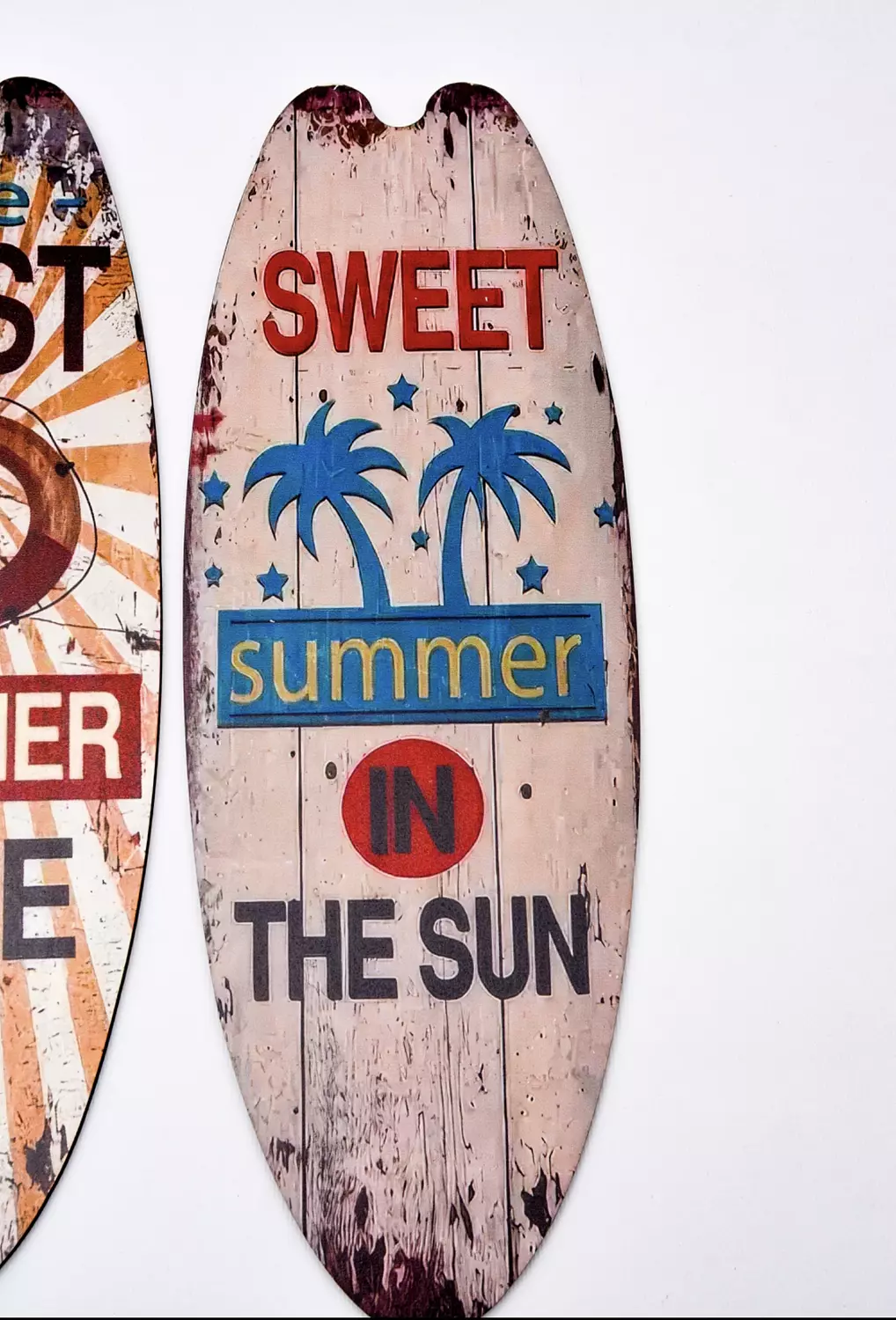 Beach Theme Wooden Surfboard Wall 3