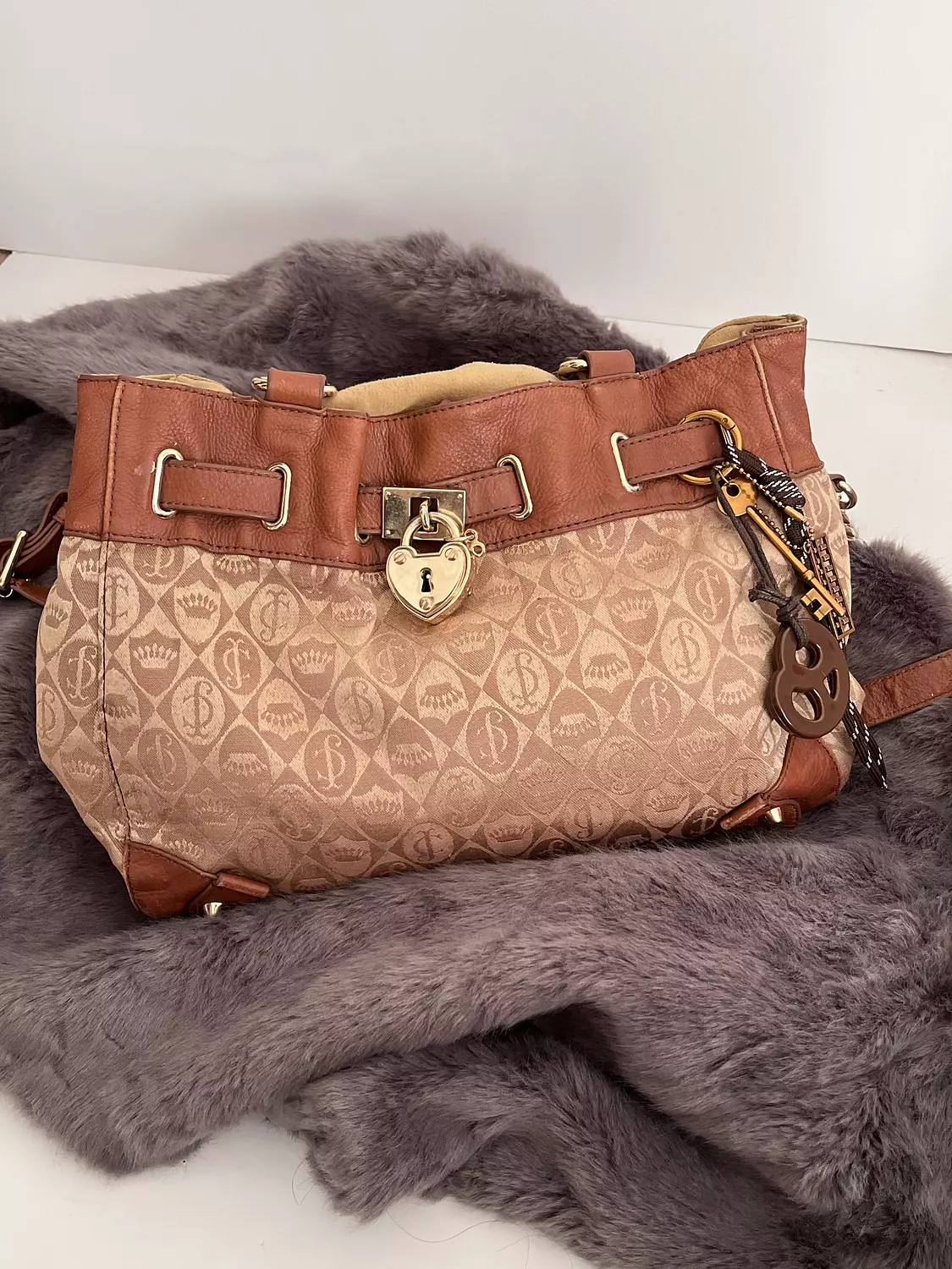 Authentic Rare Juicy Couture 2013 Monogram Hobo Bag Jacquard SAMPLE 2