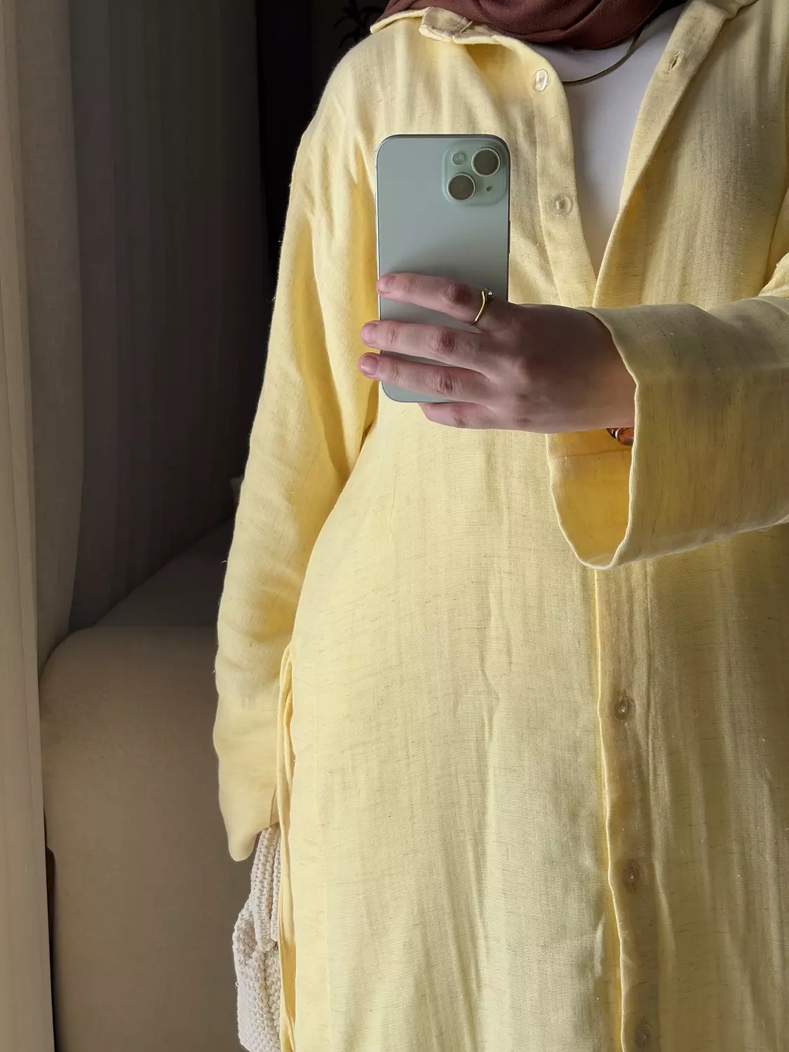 Lina Shirt Dress in yellow 8