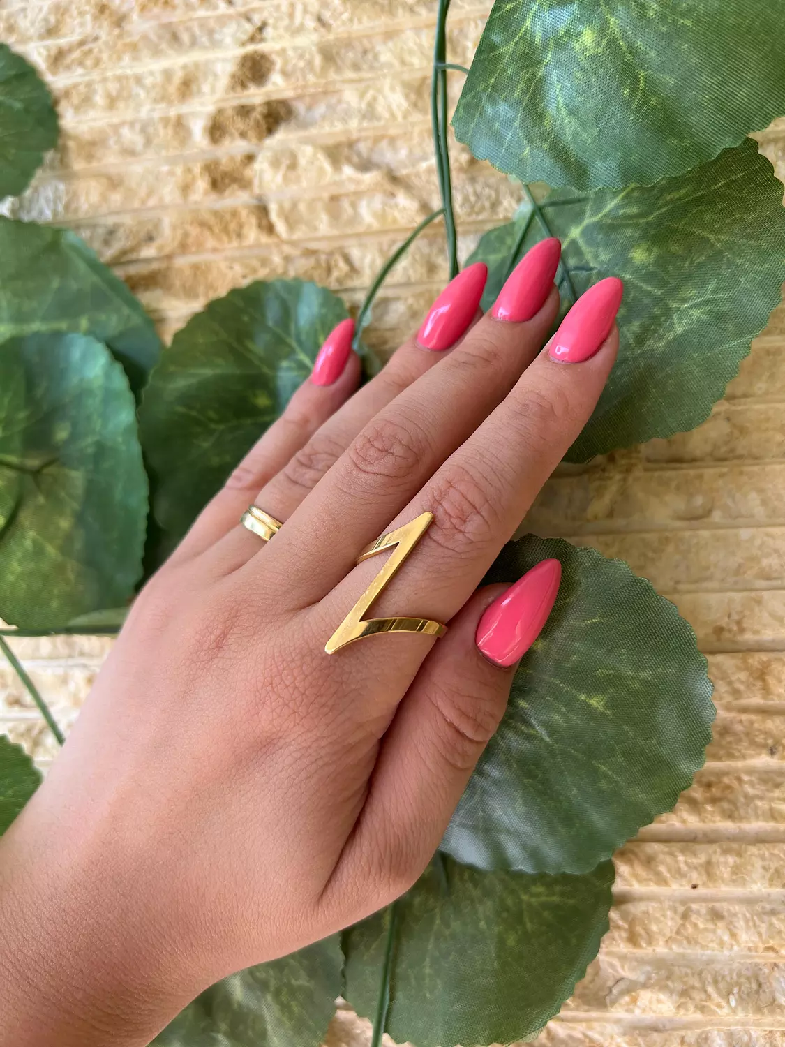 Gold Lightning Bolt Ring image