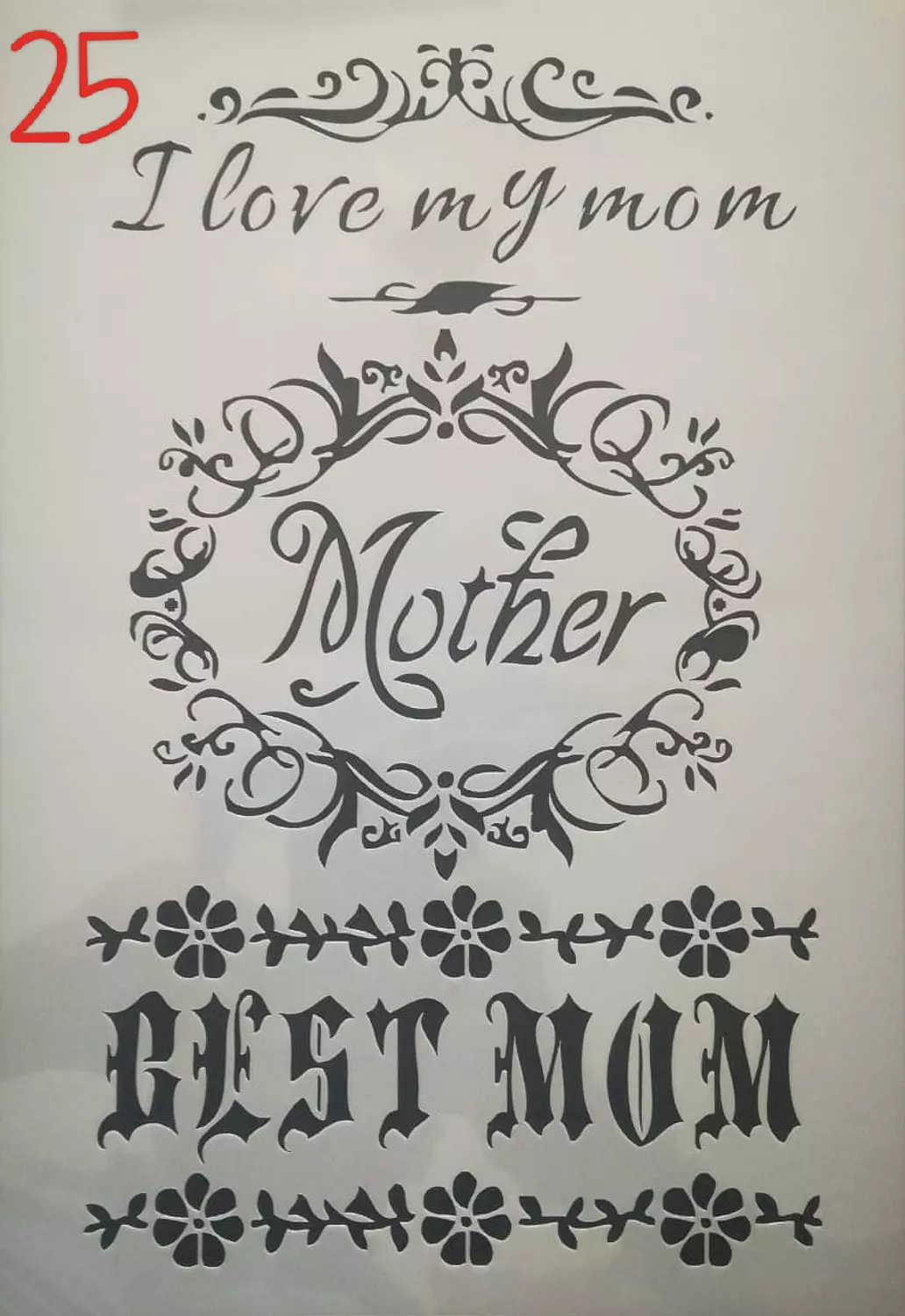 استنسل مفرغ (اشكال مختلفة) Stencils(Different forms) A4 9