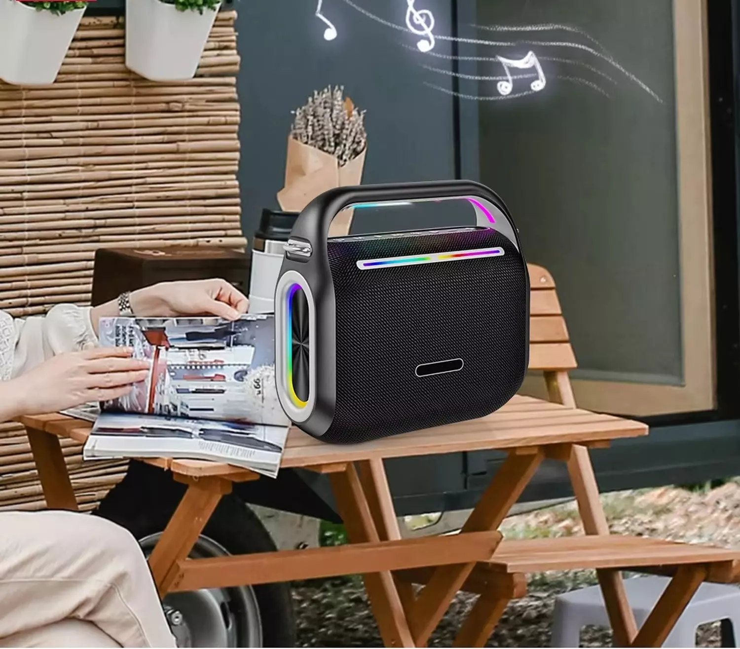 YIBOLANG F2-PRO 160W Bluetooth Speaker with RGB & Microphone 3