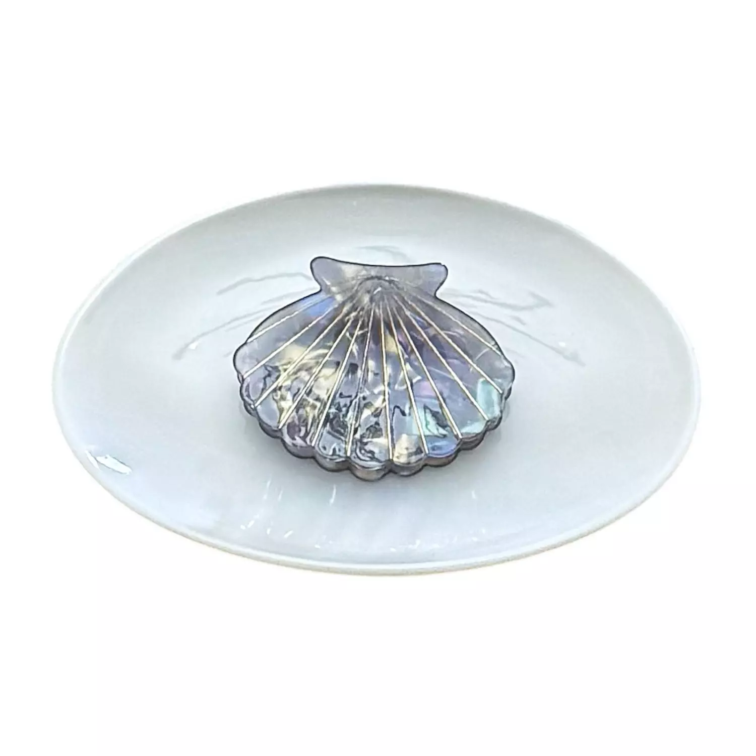1 Pc Pastel Trendy Large Seashell Claw Clip B 2