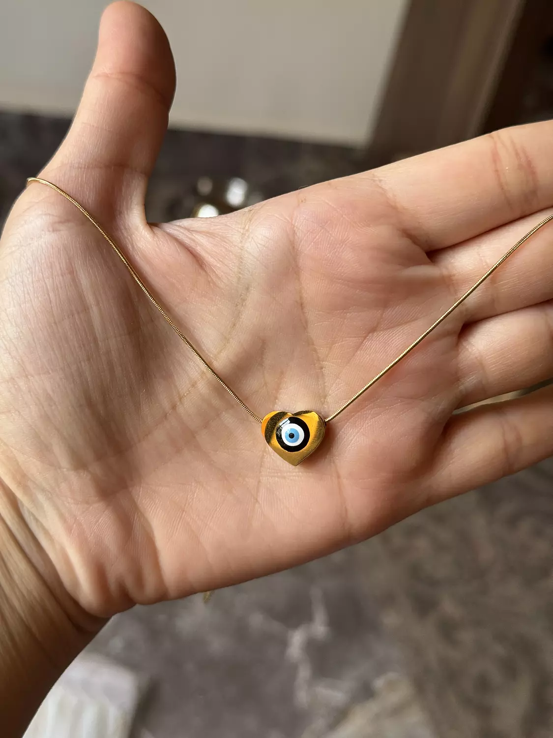 Blue Eye Heart Necklace  image